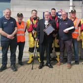 Eastbourne’s RNLI were visited by the Chairman as well as members of the Sovereign Harbour Rotary Club who presented volunteers gifts to help the station.