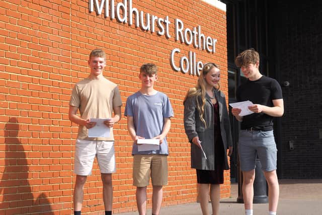 L to R - Matthew, Tom, Gwen and Ethan. Photo: Midhurst and Rother College.