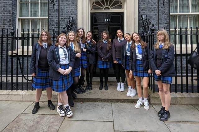 Shoreham Academy Girls at 10 Downing Street