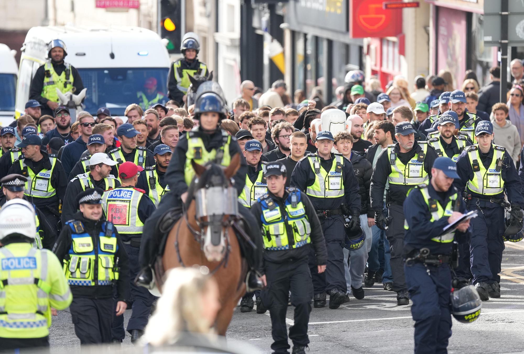 An increased police presence has been seen across Brighton on Sunday (October 18), as thousands of football fans descended on the city for Albion's Premier League clash with rivals Crystal Palace.