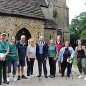 Horsham District Council chairman David Skipp was on hand at St Mary's Church, Horsham, to launch the start of the Shelley memorial walk fundraiser. Photo contributed
