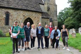 Horsham District Council chairman David Skipp was on hand at St Mary's Church, Horsham, to launch the start of the Shelley memorial walk fundraiser. Photo contributed