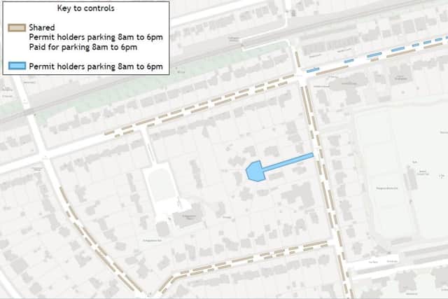 A map of Bexhill Zone F