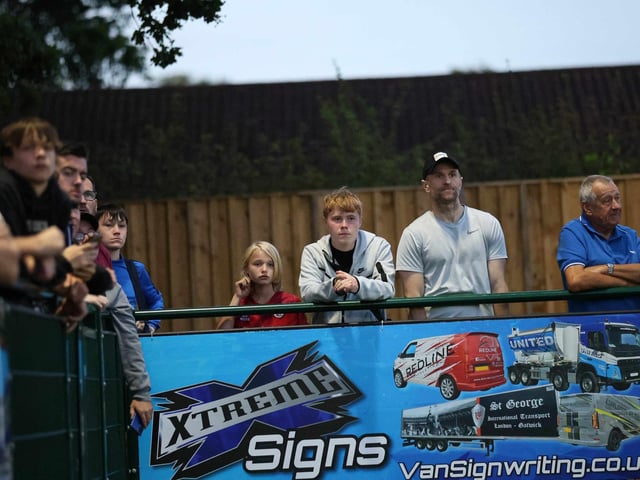 Crawley Town fans enjoy the team's first pre-season friendly, at Three Bridges FC
