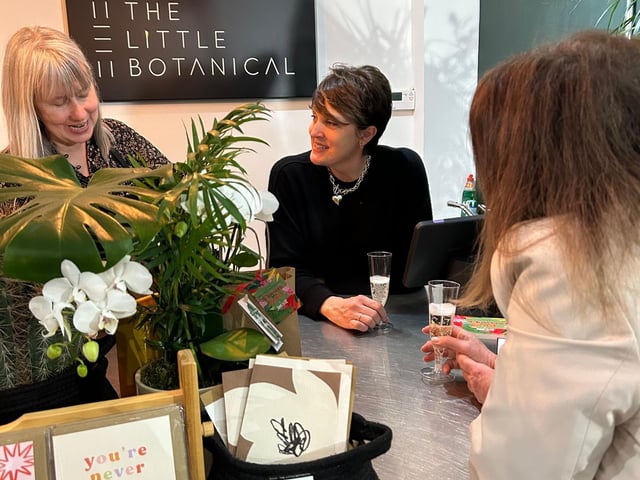 Morag and Jane at the launch of Flowers With Soul