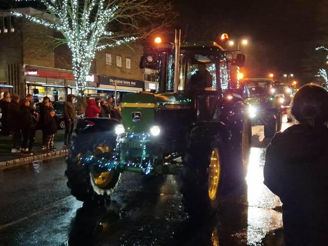 The Arundel Illuminated Tractor Run 2025 in Rustington, which it was visiting for the first time