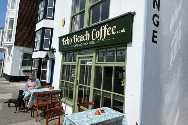 Echo Beach coffee lounge, on the seafront opposite the boating lake