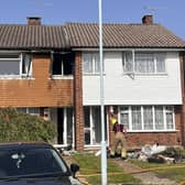West Sussex Fire and Rescue Service said it was alerted, just before 12.30pm, to a property fire in Guildford Close, Tarring. Photo: Eddie Mitchell