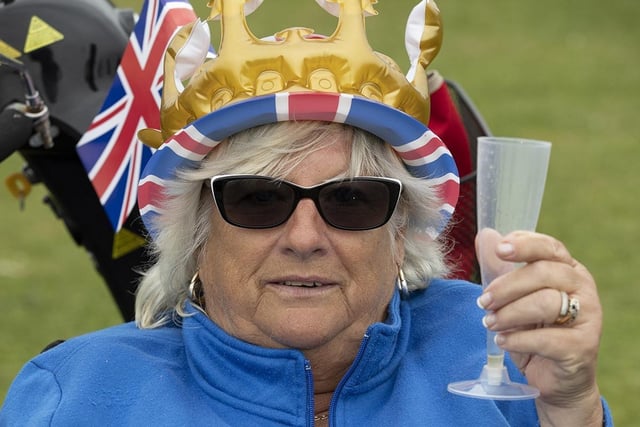 Queen for a day Jane Connor soaks up the atmosphere at Selsey's Fair held at Selsey Cricket Club