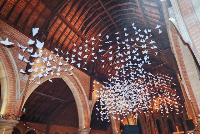 Church becomes first in Worthing to install giant Peace Dove display ...