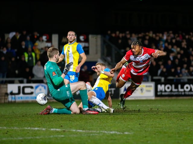 Action from Eastbourne Borough's 2-2 draw at Torquay United in National League South