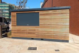 The new kiosk is now in place at Montague Gardens in Worthing town centre. Picture: Worthing Borough Council