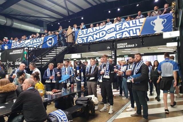 Brighton and Hove Albion fans at Wembley