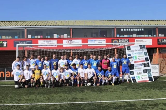 Charity football match at Eastbourne for children's charities