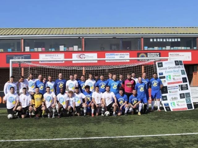Charity football match at Eastbourne for children's charities