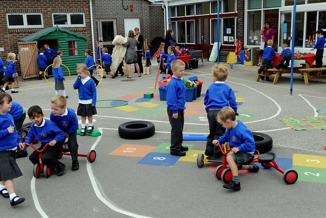 Thomas A Becket First School reception children at play