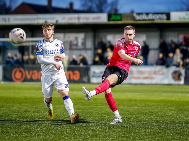 Action from Eastbourne Borough's 2-1 Boxing Day win at Havant and Waterlooville in National League South