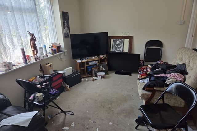 A photo contributed by Luke showing the state of Christopher's supported accommodation.