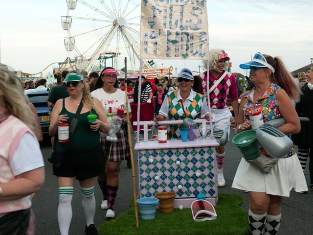 Hastings Old Town Carnival Week 2025: Pram Race. Pic by Frank Copper.
