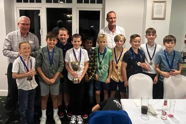 Polegate and Stone Cross CC juniors pick up their awards | Picture contributed by P&SC CC