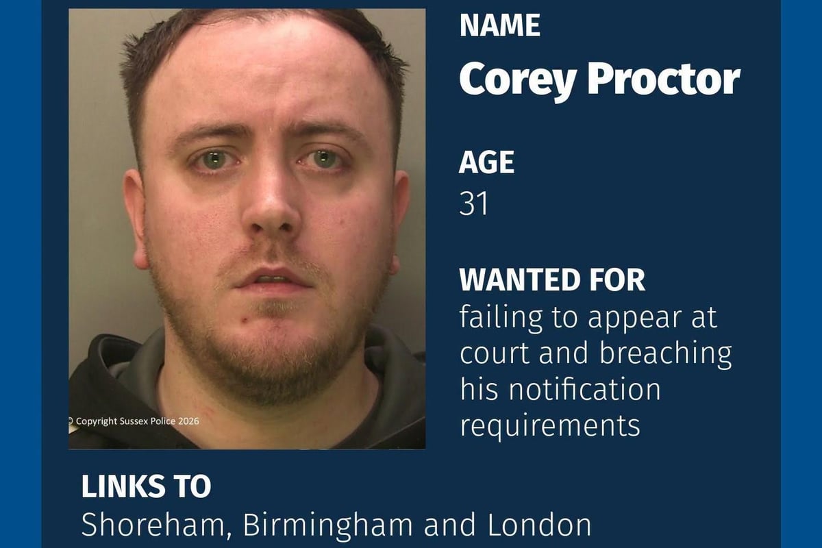 Reward offered for information about wanted man with links to Shoreham