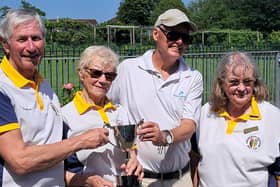 Graham Barton, Elsie Wilding and Robin Parris won Haywards Heath and Beech Hurst's David Johns Trophy, presented by captain Jill Hatfield