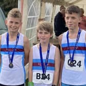 Gold for Eastbourne Rovers' Under-13 team - Joshua Webster, Archie Franklin & Byron Roberts - at Goodwood | Picture supplied by Eastboune Rovers