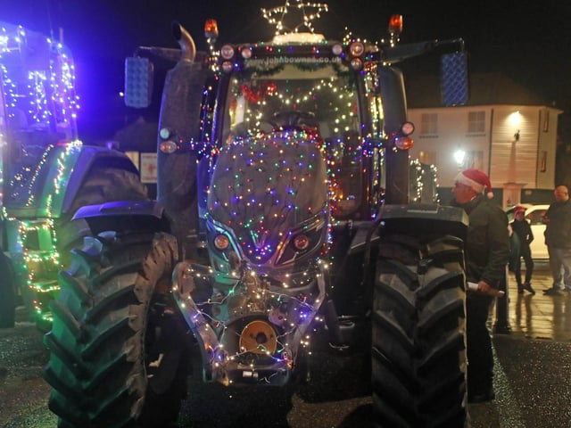 The Christmas Tractor Run 2024 leaving Hastings Old Town on December 21. Photo by Roberts Photographic.