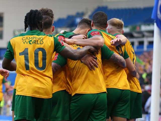 Horsham players celebrate one of the two first half goals that put them in charge of the final | Picture: Natalie Mayhew - Butterfly Football
