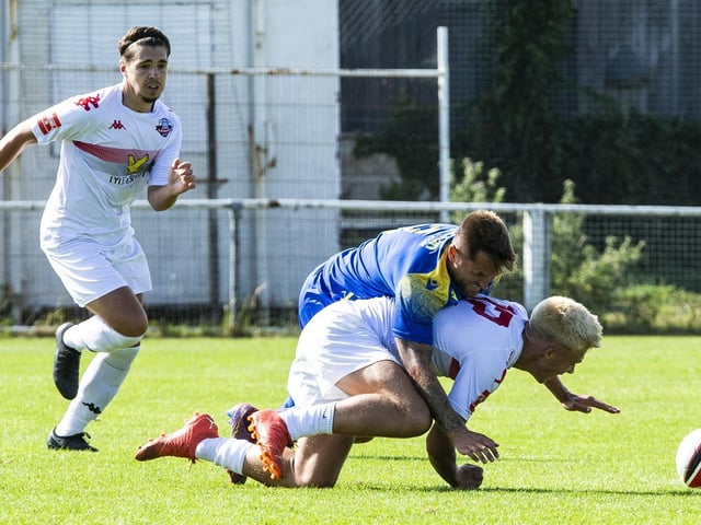 Action from the pre-season friendly between Peacehaven & TYelscombe FC and Lewes FC, July 2023