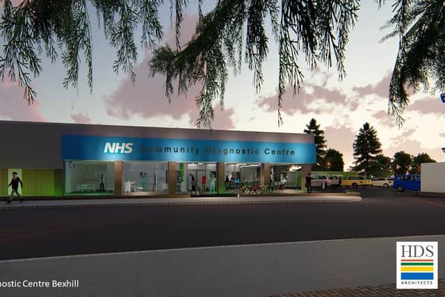 An artist's impression of the proposed centre. Picture from East Sussex Healthcare NHS Trust/HDS Architects