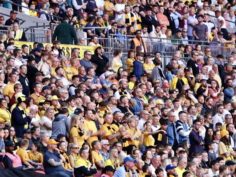 Littlehampton Town fans and players at Wembley for the FA Vase final