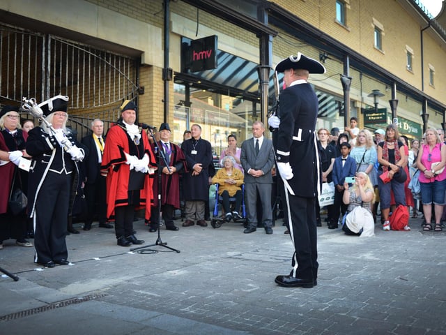 Hastings' Proclamation: The Mayor of Hastings, Cllr James Bacon, read the local Proclamation of the new King at 3pm on Sunday 11 September in Queens Square.