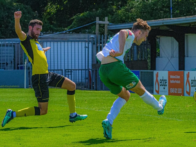 Action in the Rocks' pre-season win over Chichester City at Nyewood Lane