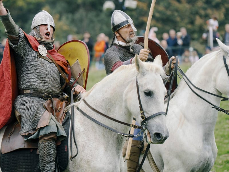 Battle of Hastings reenactment at Battle Abbey 2025. Pic supplied by Tom Arber/English Heritage.