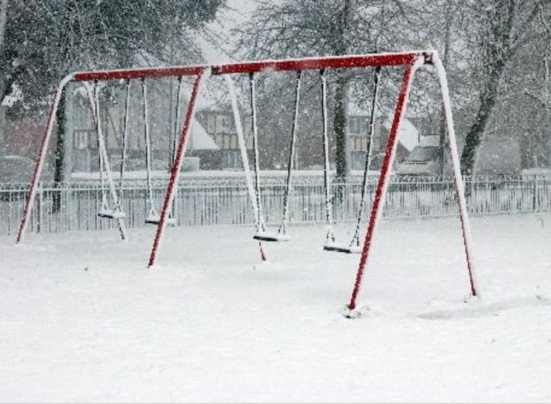 Snow in Shoreham on April 6, 2008