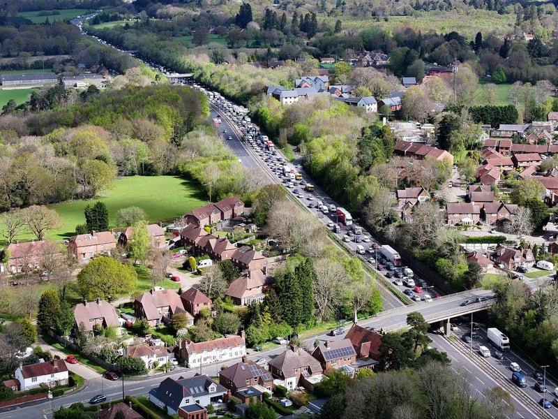 There were reports of a crash on the A23 at Handcross on Wednesday morning, April 17