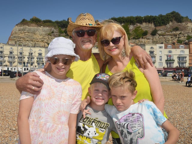 Hastings seafront pictured during the heatwave on Saturday, August 13