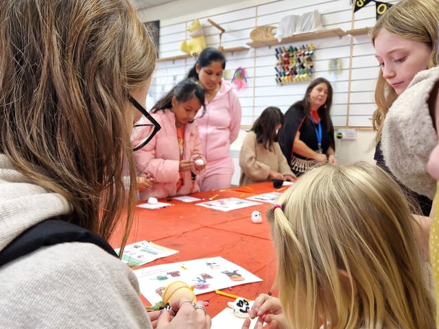 Halloween Craft Sessions were available to sixty children at the Creative Community Hub in Church Walk on Wednesday 28th October. HR26102801 Pic Hollie Robards/Iconic Media Group