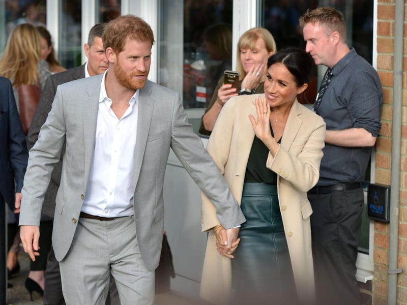 Prince Harry and Meghan Markle, the Duke and Duchess of Sussex, visit Joff Youth Centre in Peacehaven.