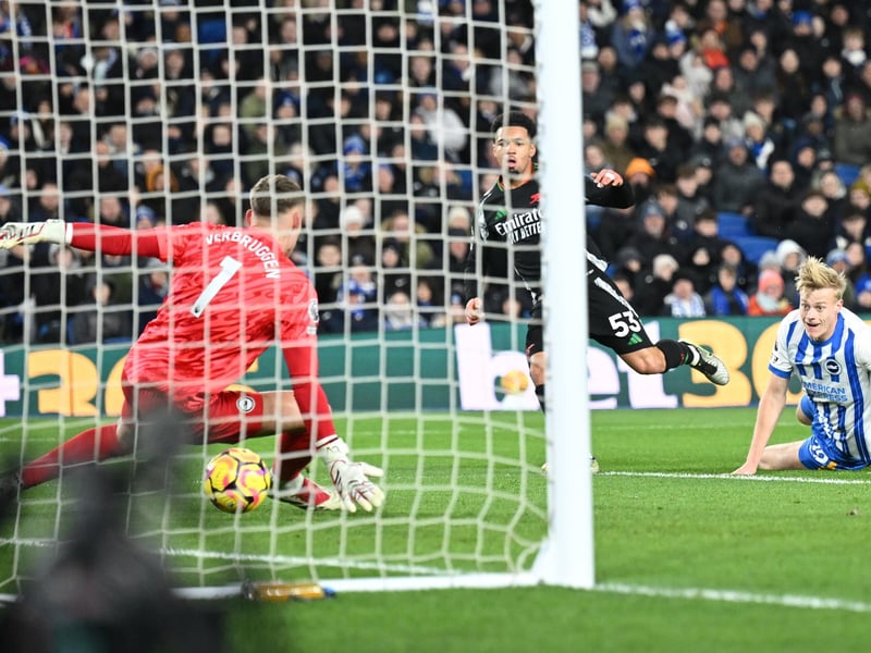 Saved well low down on nine minutes to deny Jesus, who was just offside but the keeper really should have done better on 16 minutes to keep out Nwaneri's effort.