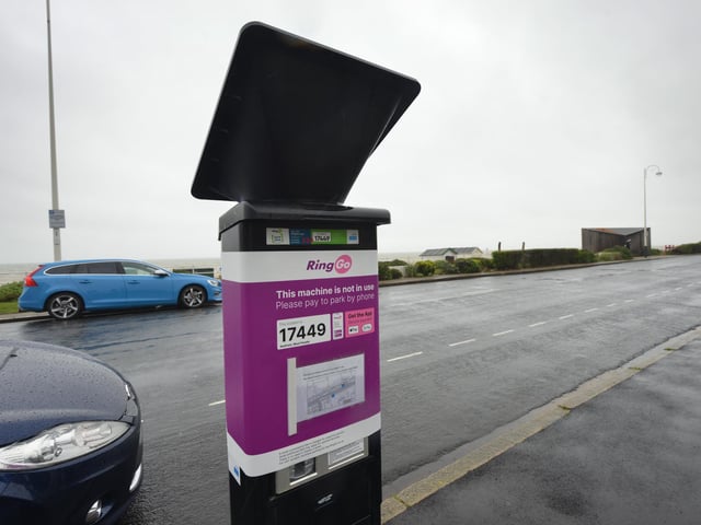 A parking meter in Bexhill that no longer accepts coins. West Parade.