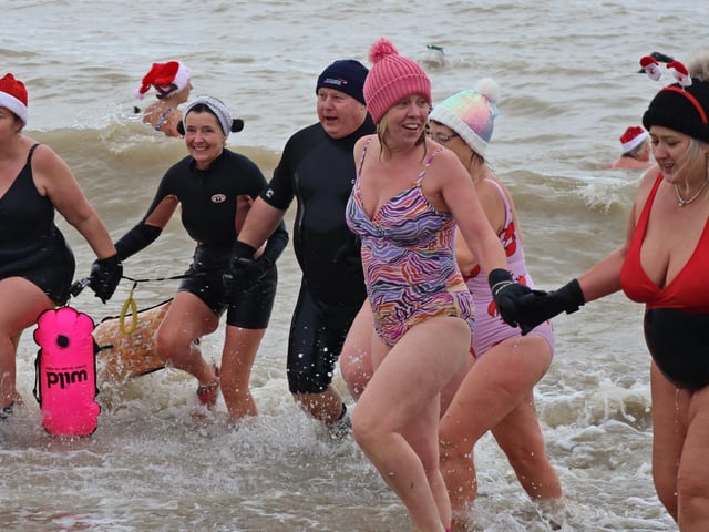 More than 150 brave participants took to the water for Littlehampton RNLI Lifeboat Station’s December Dip.