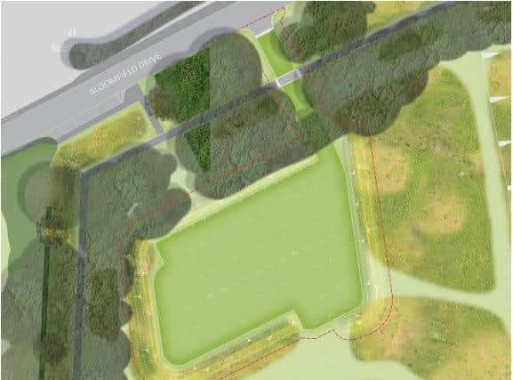 The layout of the car park as it would appear in Havenstoke Park