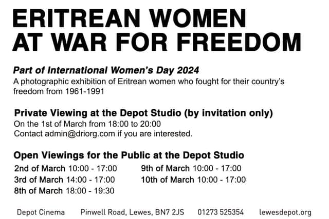 Flyer of the Exhibition: Eritrean Women at War for Freedom