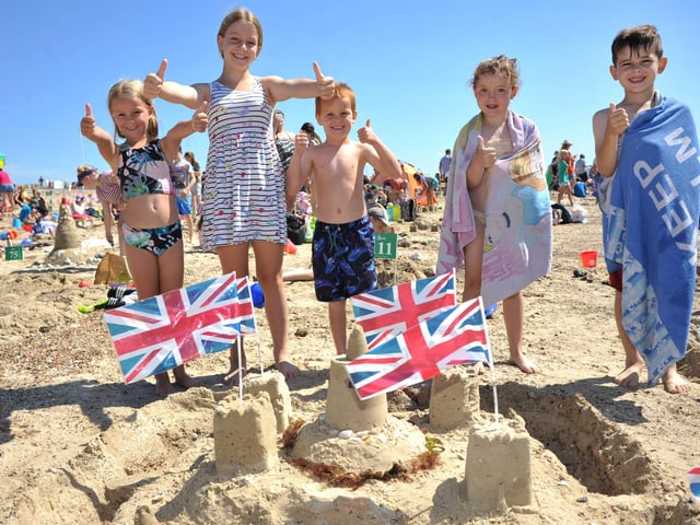 Littlehampton sandcastle competition. Pic S Robards SR2208091