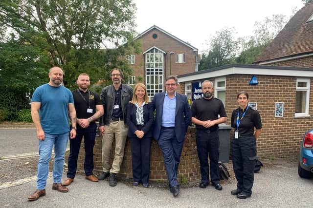 Sussex Police Crime Commissioner Katy Bourne met with Horsham MP Jeremy Quin, police officers and community leaders on Friday to discuss action on tackling anti social behaviour in Horsham. Photo contributed