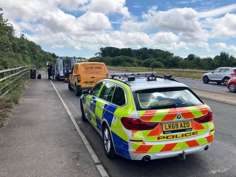Police stop and assist mobility scooter on A27 carriageway in East Sussex