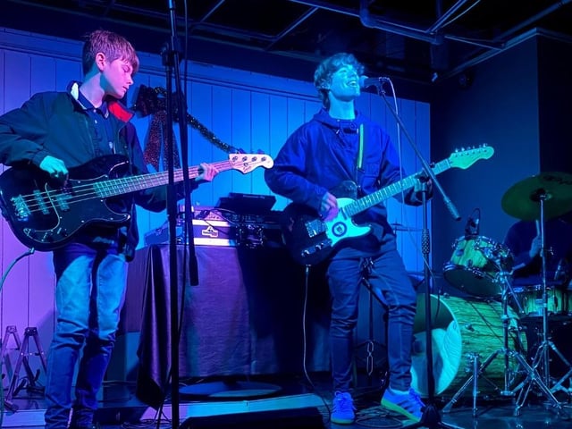 The Kicks performing at the event.