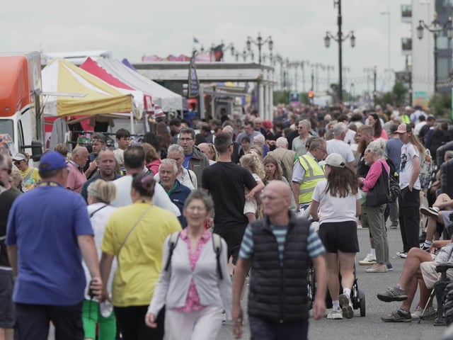 The prom was packed for the seafront market